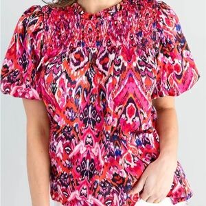 TCEC Multicolor Patterned Blouse ‘Marine’ Top